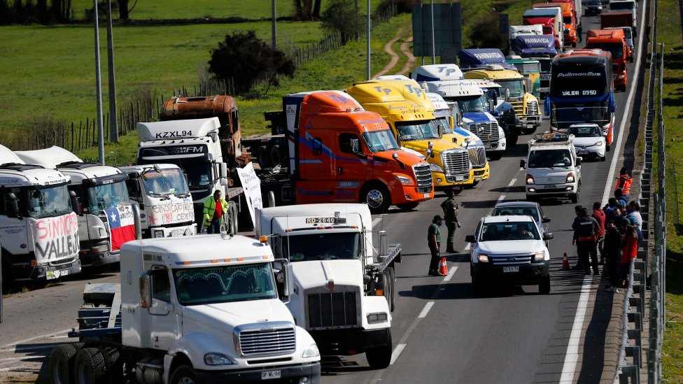 Truckers protest