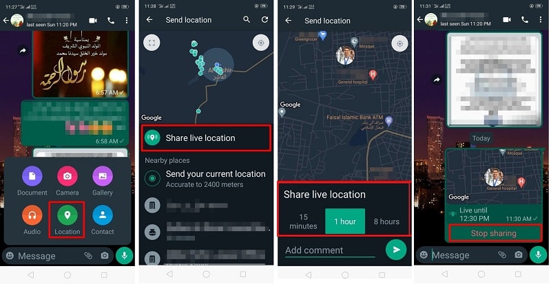 How to share your location via Android phone