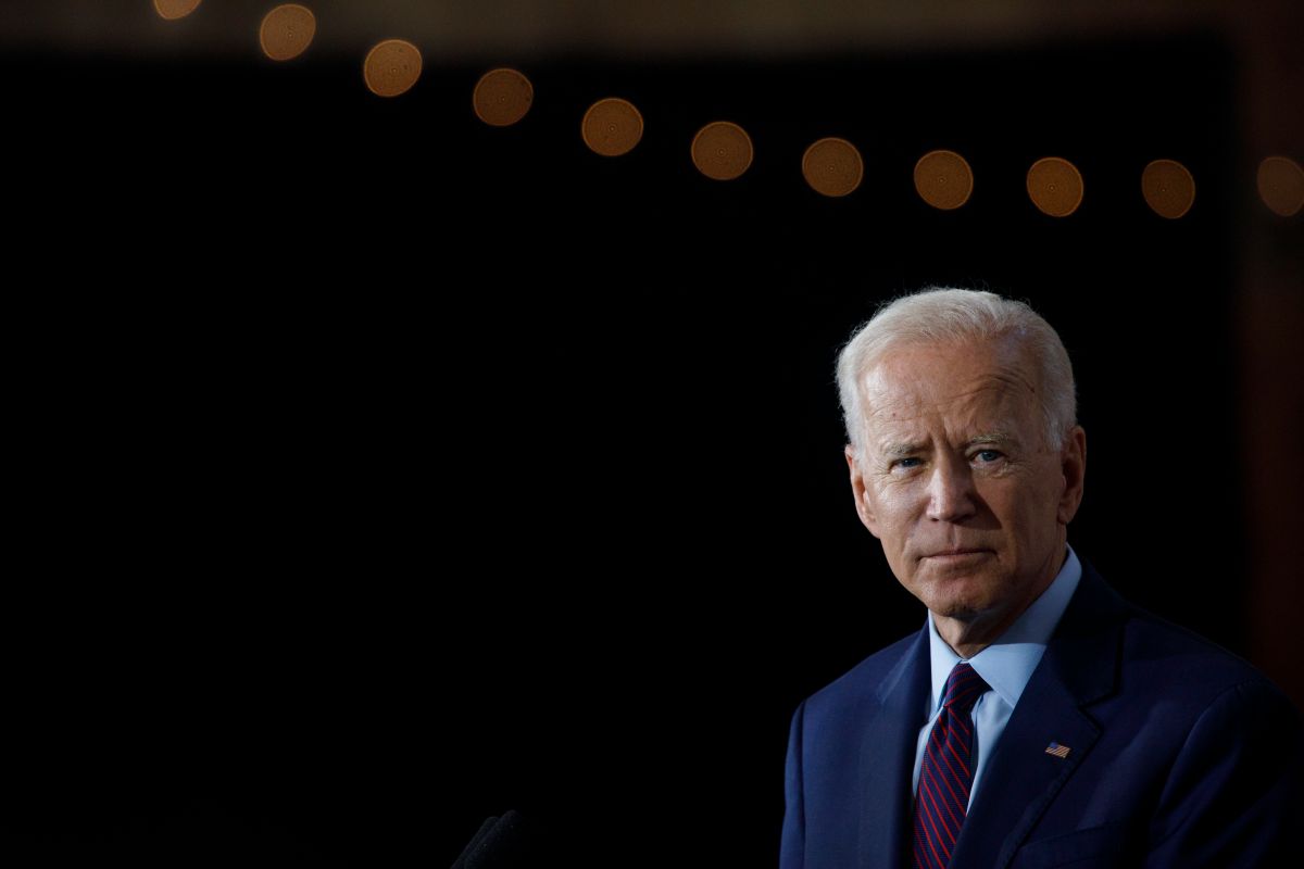 BURLINGTON, IA - AUGUST 07: Democratic presidential candidate and former US Vice President Joe Biden delivers remarks about White Nationalism during a campaign press conference on August 7, 2019 in Burlington, Iowa. (Photo by Tom Brenner / Getty Images)