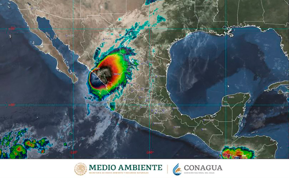 Pamela makes landfall as a category 1 hurricane in Sinaloa Mexico, reports CONAGUA.