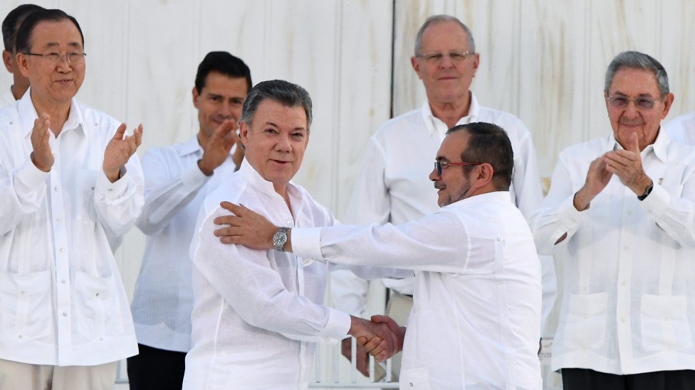 Peace signing in Colombia