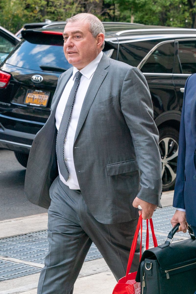 Lev Parnas in front of criminal court on October 18, 2021 in New York City.