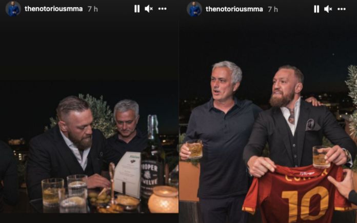 Conor McGregor meets José Mourinho in Rome