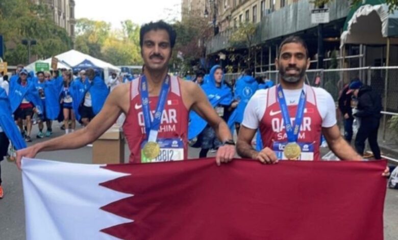 Qatari runners complete one of the world's six major marathons