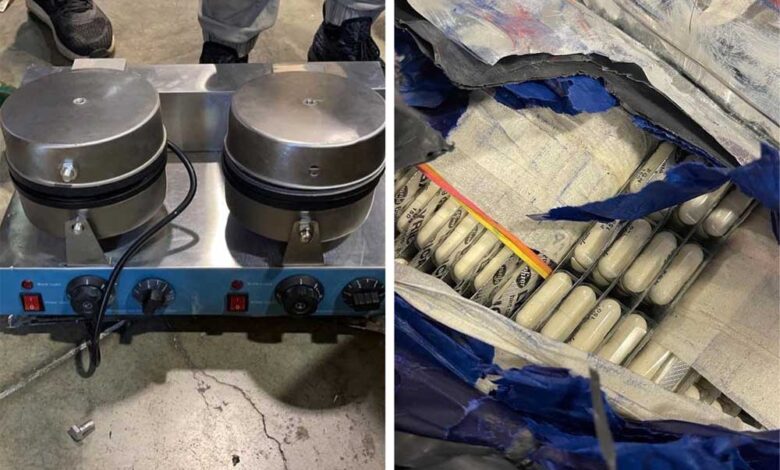 'Cake machine' seized by customs for containing banned pills