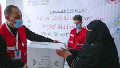 PRCS and Qatar Red Crescent Society provide food, relief aid to Gaza